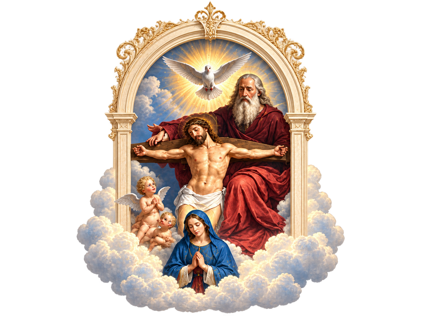 Ilustración religiosa de la Trinidad